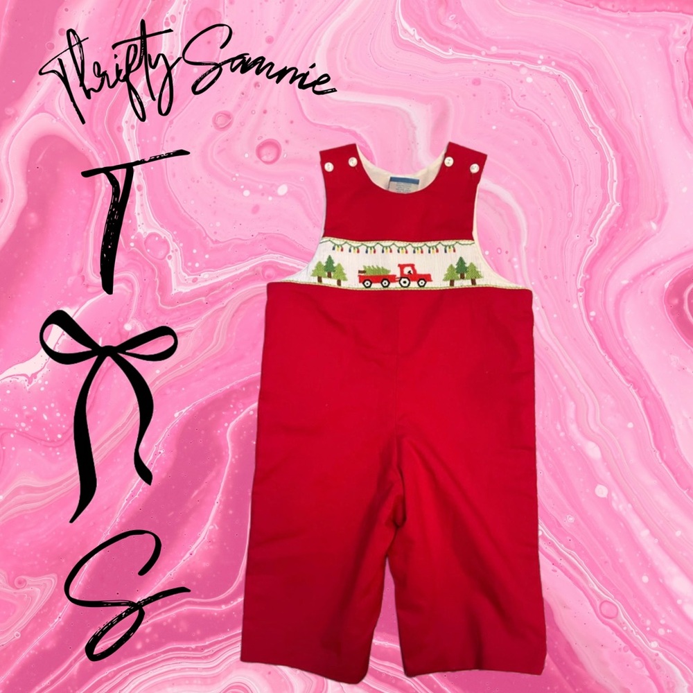 candyland 100% hand smocked christmas’s smock 9M